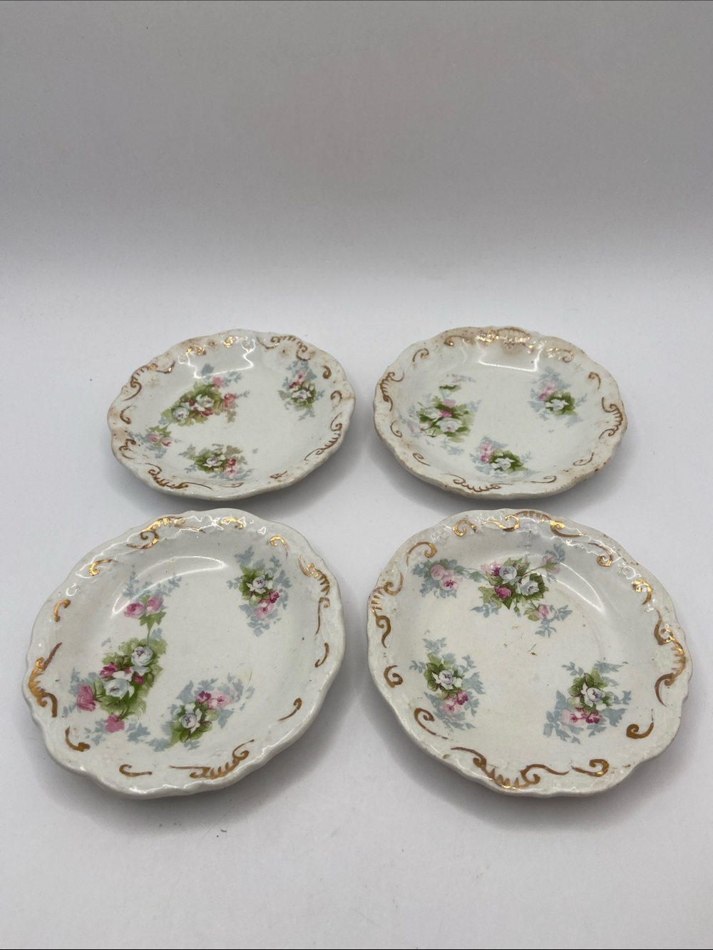 Vintage J&G Meakin Hanley England Small Fruit Dessert Bowls Plates Set of 4